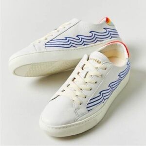 Soludos Tidal Wave Ibiza Leather Embroidered Sneakers size 6